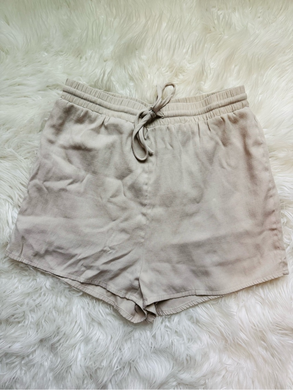 Princess Polly Drawstring Beige Shorts